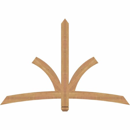 Ekena Millwork Davenport Timber Gable Bracket, Western Red Cedar, 60"W x 40"H x 1 1/2"D x 3 1/2"F, 16/12 Pitch GBW060X40X0204DAV00SWR